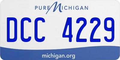 MI license plate DCC4229