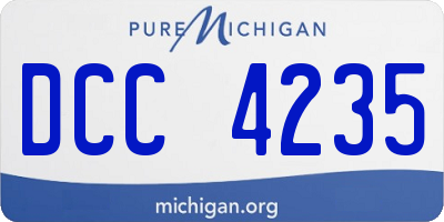MI license plate DCC4235