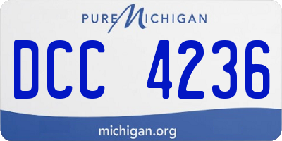 MI license plate DCC4236