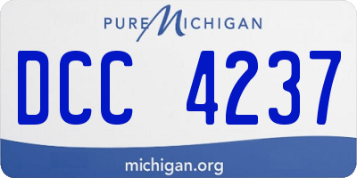 MI license plate DCC4237