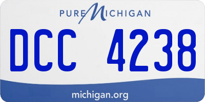 MI license plate DCC4238