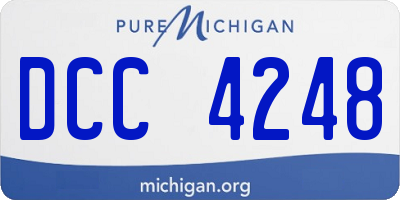MI license plate DCC4248