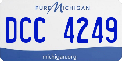 MI license plate DCC4249