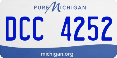 MI license plate DCC4252