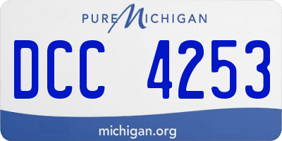 MI license plate DCC4253