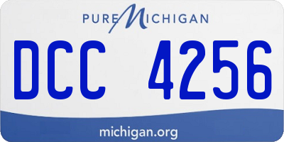MI license plate DCC4256