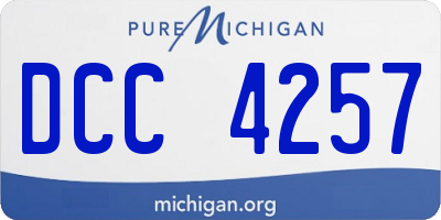 MI license plate DCC4257