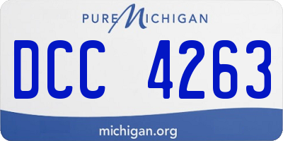 MI license plate DCC4263