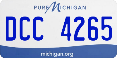 MI license plate DCC4265