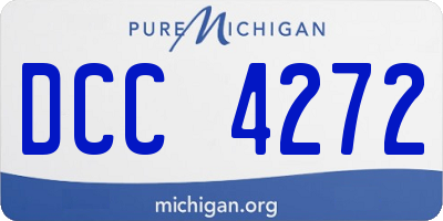 MI license plate DCC4272