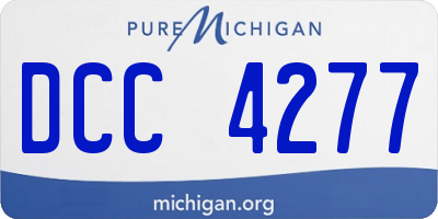 MI license plate DCC4277