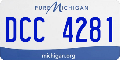 MI license plate DCC4281