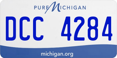 MI license plate DCC4284