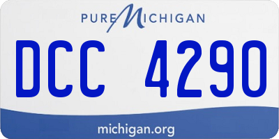 MI license plate DCC4290