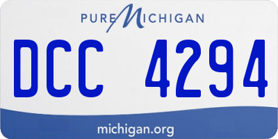 MI license plate DCC4294