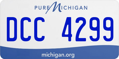 MI license plate DCC4299