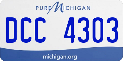 MI license plate DCC4303