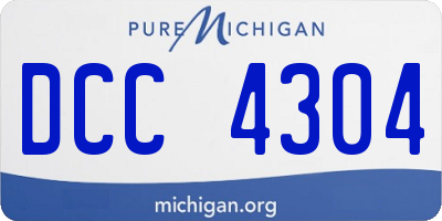 MI license plate DCC4304
