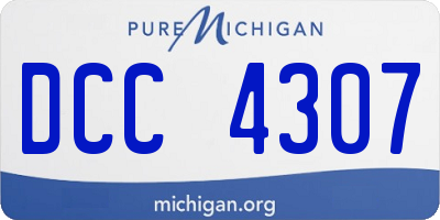 MI license plate DCC4307