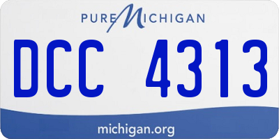 MI license plate DCC4313