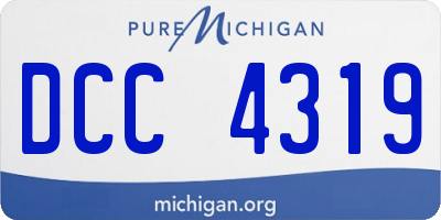 MI license plate DCC4319
