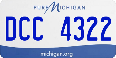 MI license plate DCC4322