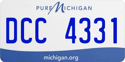 MI license plate DCC4331