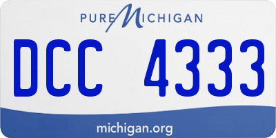 MI license plate DCC4333
