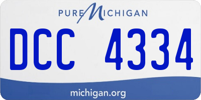 MI license plate DCC4334