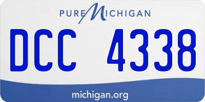 MI license plate DCC4338
