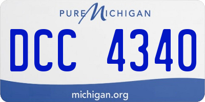 MI license plate DCC4340