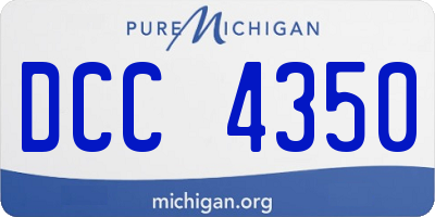 MI license plate DCC4350