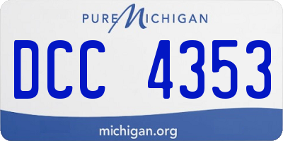 MI license plate DCC4353
