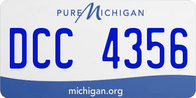 MI license plate DCC4356