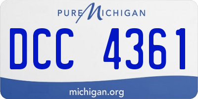 MI license plate DCC4361