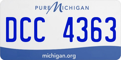 MI license plate DCC4363