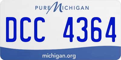 MI license plate DCC4364
