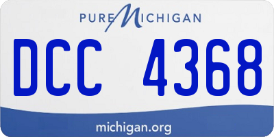 MI license plate DCC4368