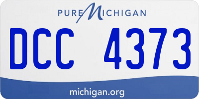 MI license plate DCC4373