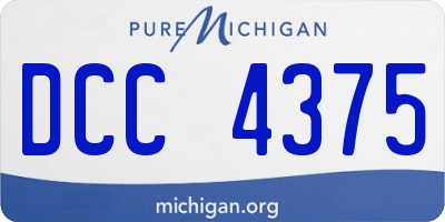 MI license plate DCC4375