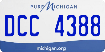 MI license plate DCC4388