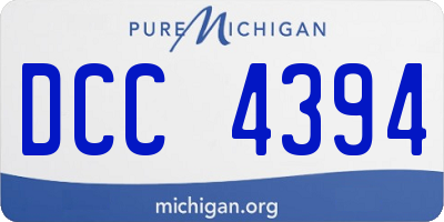 MI license plate DCC4394