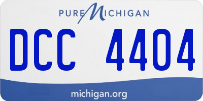 MI license plate DCC4404