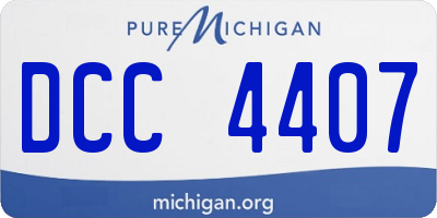 MI license plate DCC4407