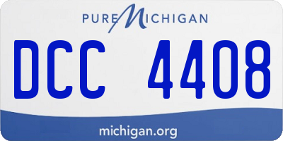 MI license plate DCC4408