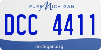 MI license plate DCC4411