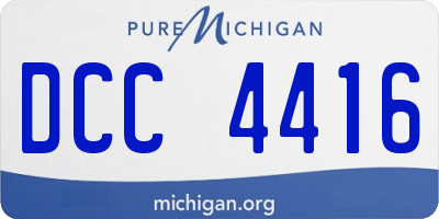 MI license plate DCC4416