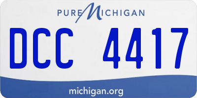 MI license plate DCC4417