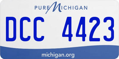 MI license plate DCC4423