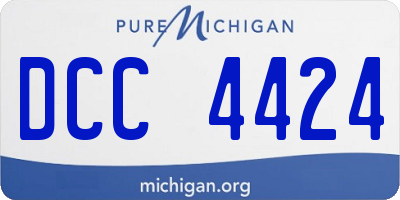 MI license plate DCC4424